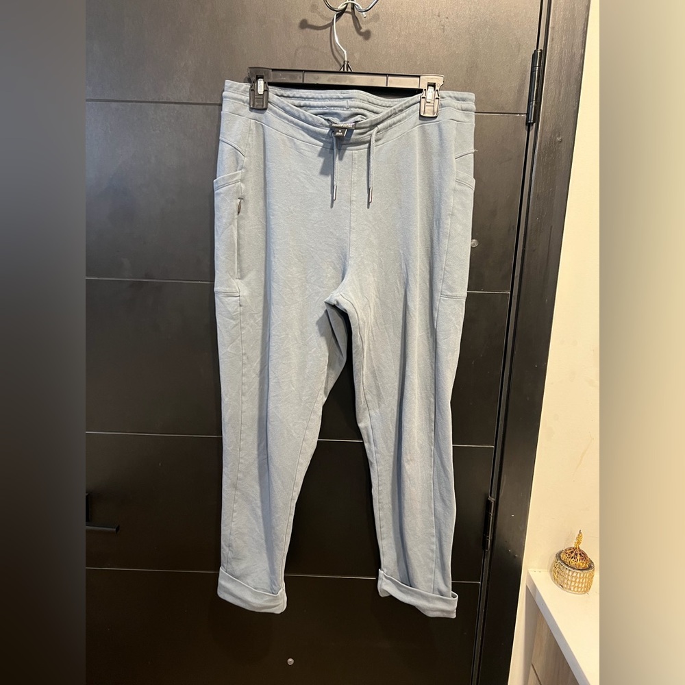 Patagonia Men's Light Blue Joggers Patagonia blue grey Joggers in medium